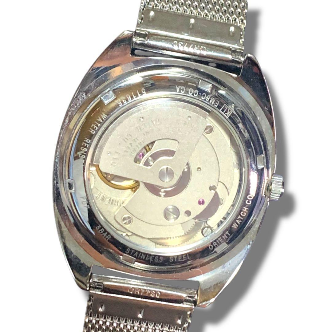 オリエント ORIENT 腕時計　スリースター　自動巻き　ピンク　裏スケ