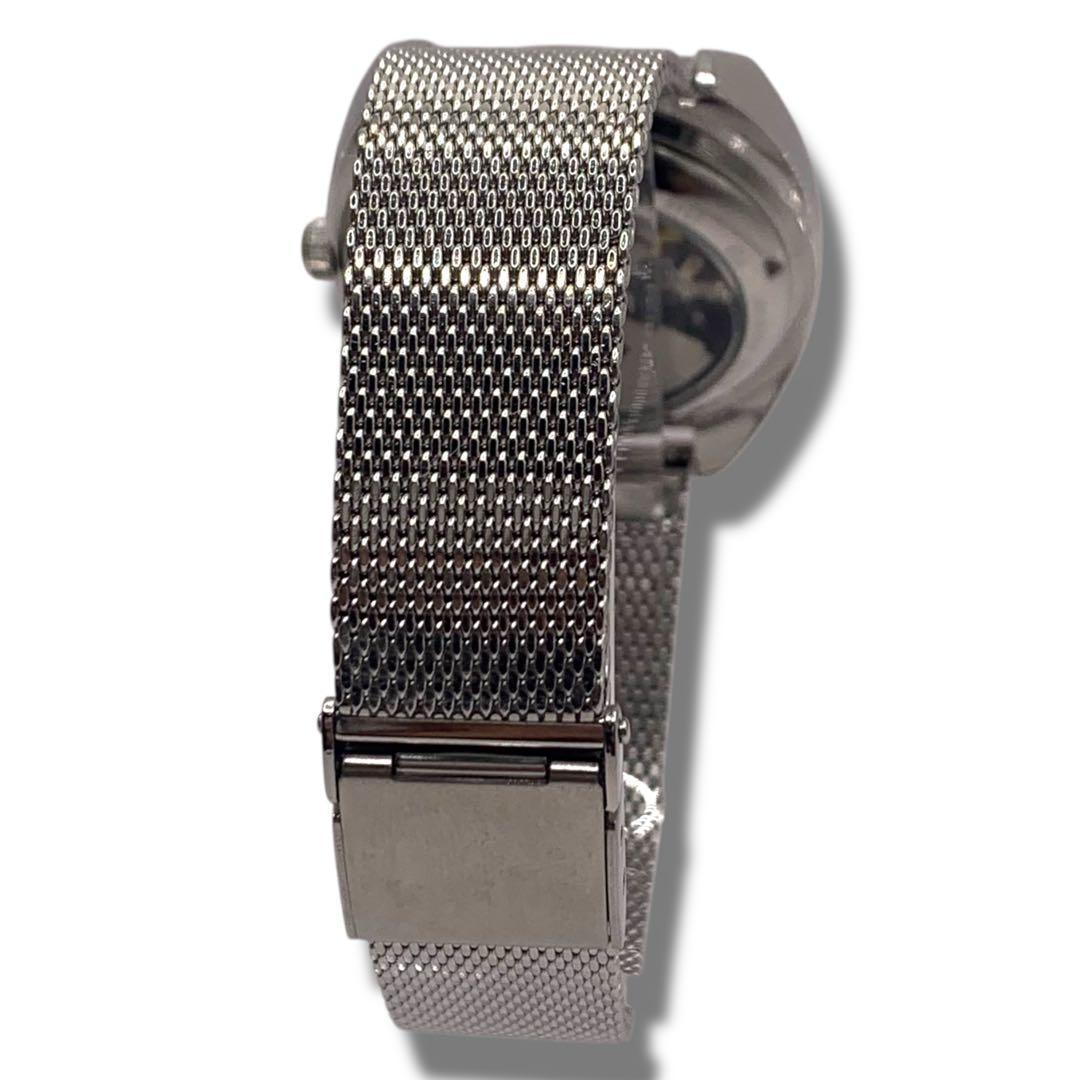 オリエント ORIENT 腕時計　スリースター　自動巻き　ピンク　裏スケ