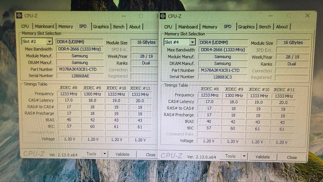 DDR4 16GBx2枚 32GB pc4-2666 動作確認済み ④