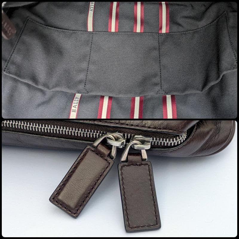 BALLY バリー ビジネスバッグ ブラウン レザー トレインスポッティング