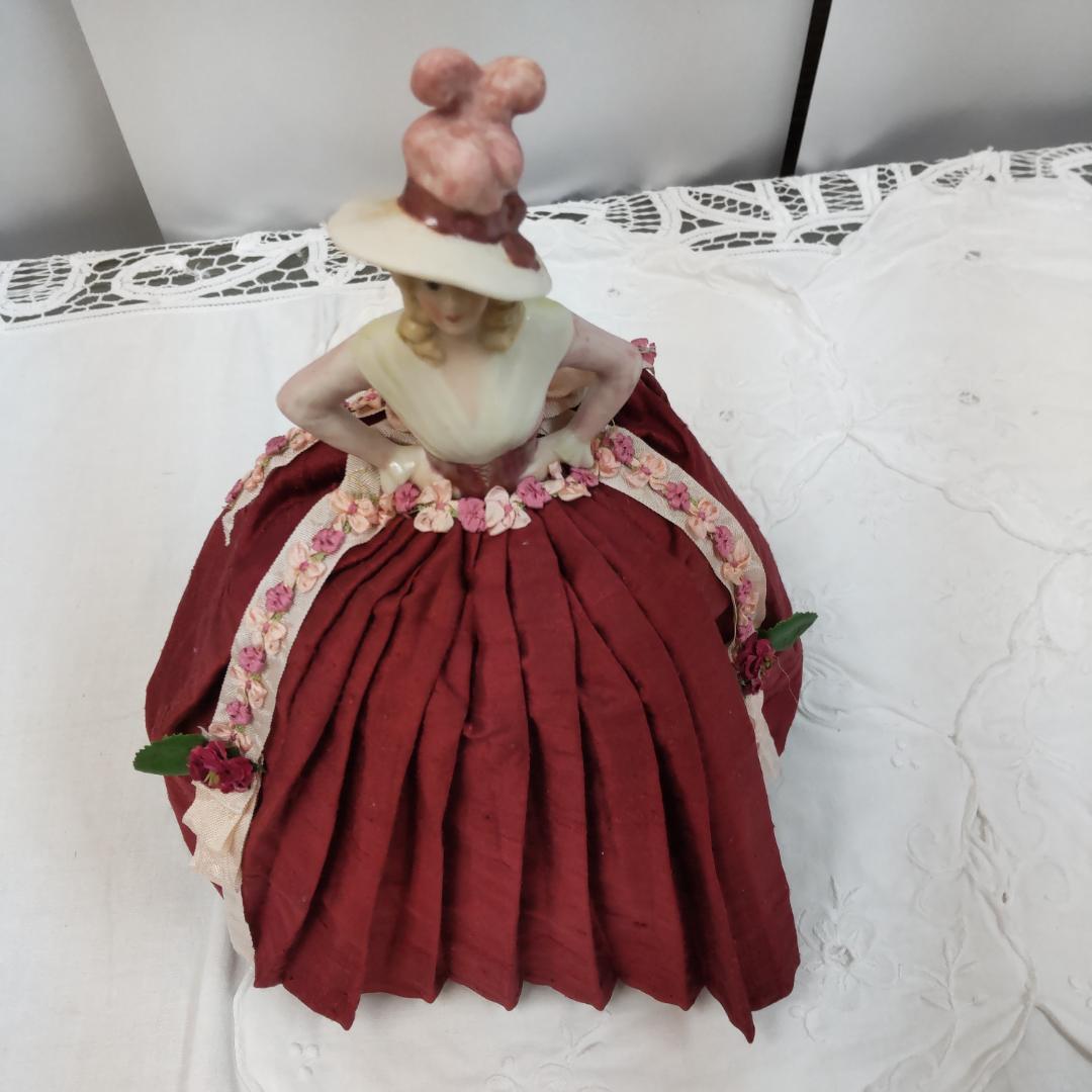 ハーフドール　ピンクッション　ボルドー