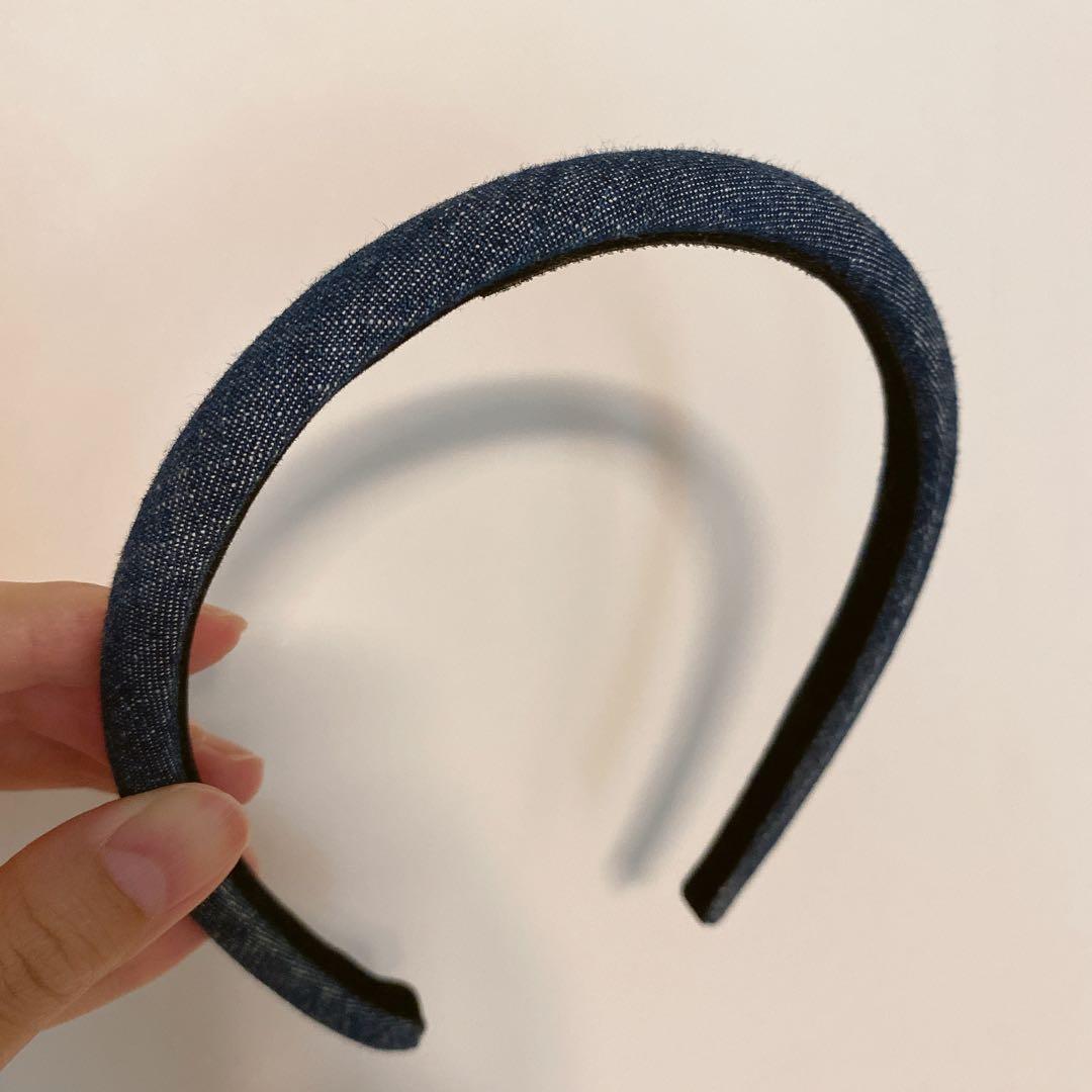 ALEXANDRE DE PARIS デニムブルー ヘアバンド
