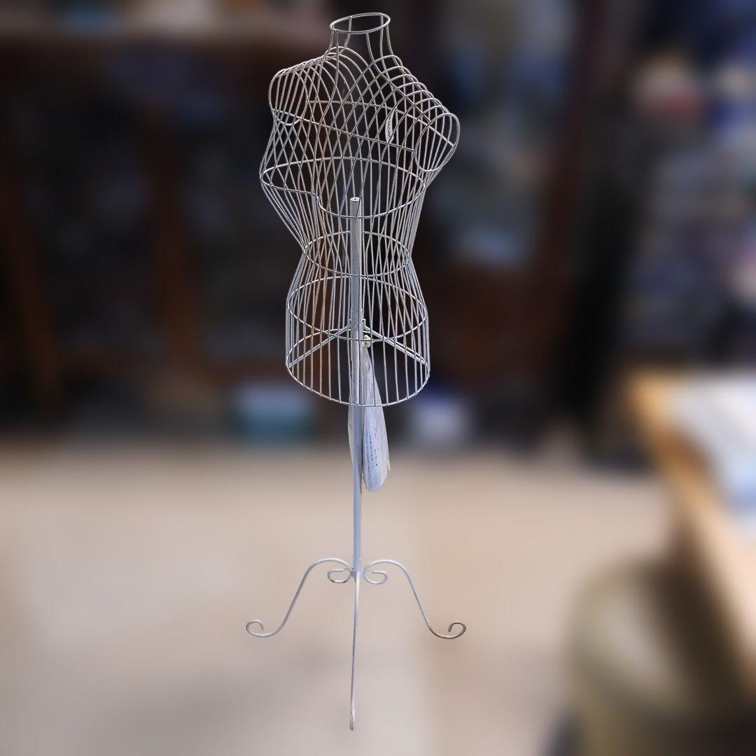 ホワイトワイヤーフレームマネキン トルソー MIP-015N