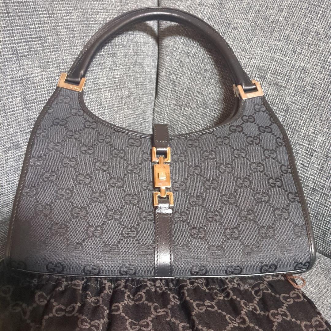 GUCCI GGパターン トートバッグ 黒