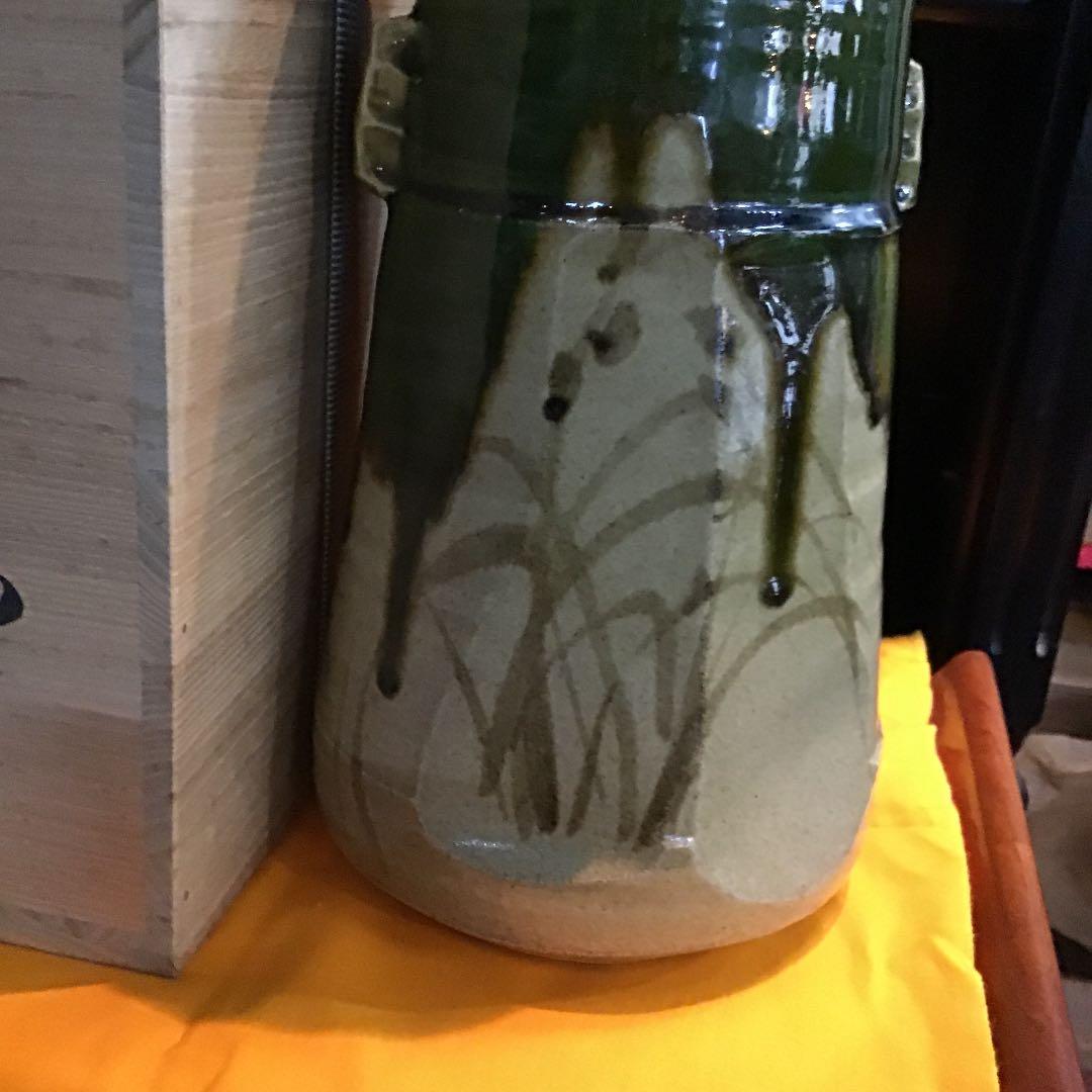 天子窯児島魂作年末大売り出しです❣️共箱付大花生け壺です❣️