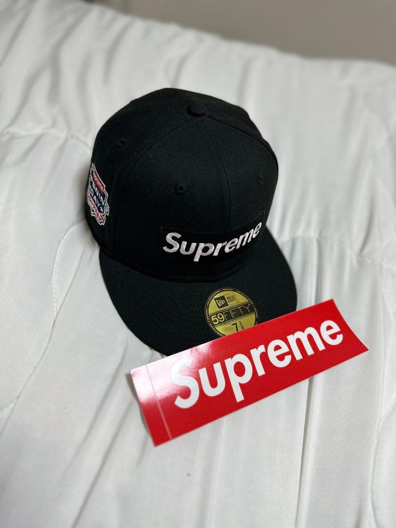 Supreme キャップ2021 ブラック 7 3/8