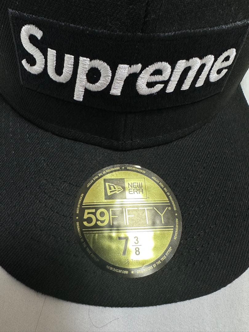 Supreme キャップ2021 ブラック 7 3/8