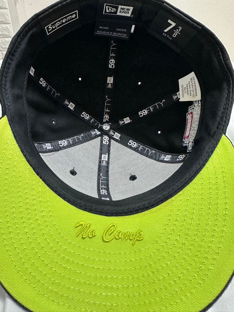 Supreme キャップ2021 ブラック 7 3/8