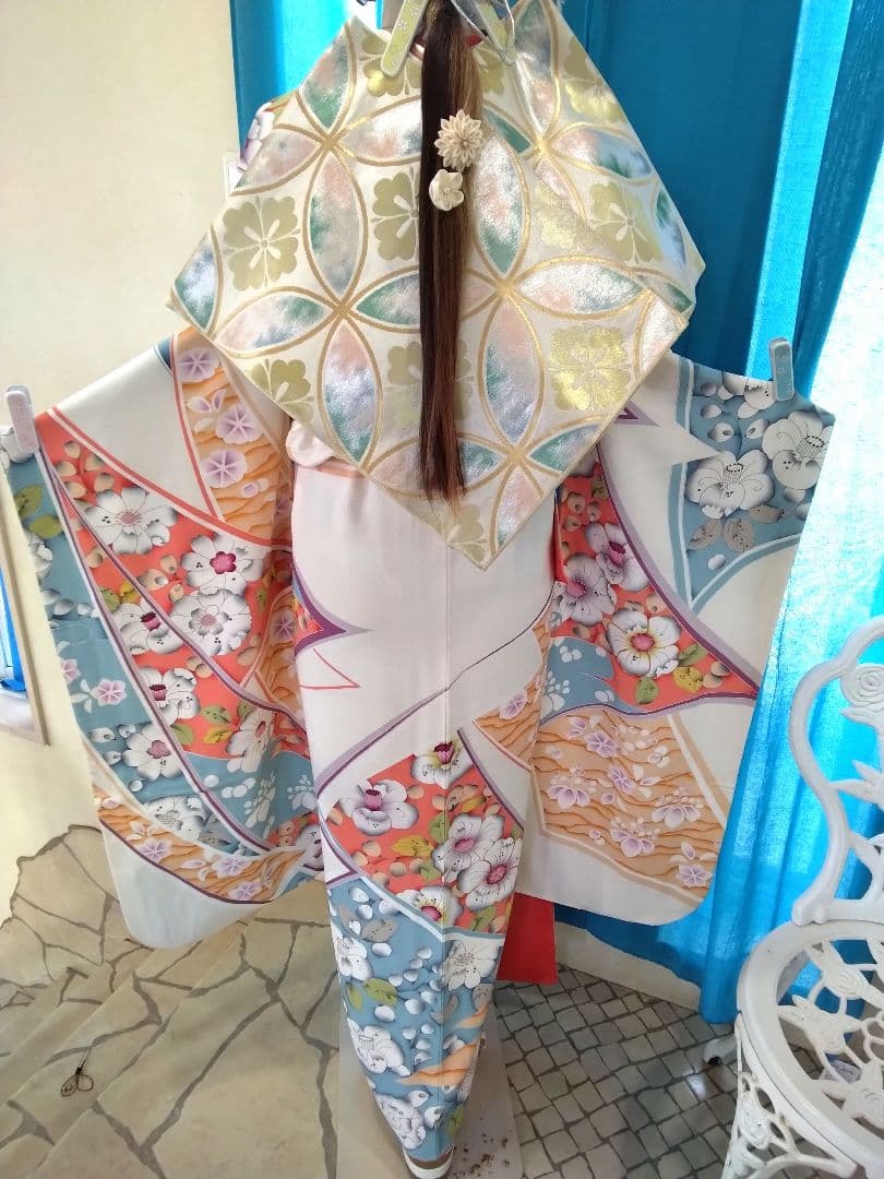 【新春】振袖フルセット、上質正絹振袖成人式、重ね衿、帯揚げ帯締め、西陣袋帯、襦袢