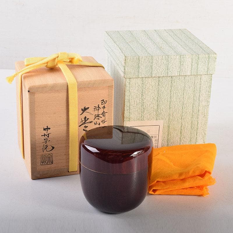 次吉。　茶道具　中村宗悦作　即中斎好　神路山　大棗　共布共箱　V　8316