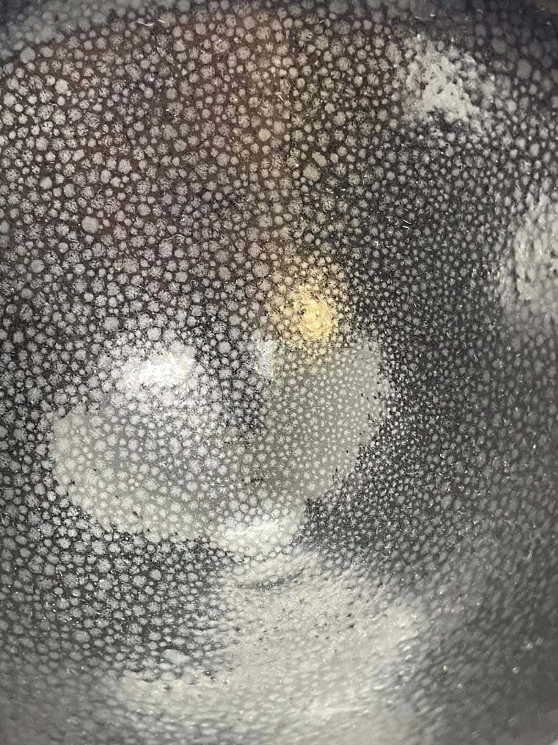 【茶道具】天目釉　3代目　諏訪蘇山(諏訪修)  『油滴天目茶碗』 共箱