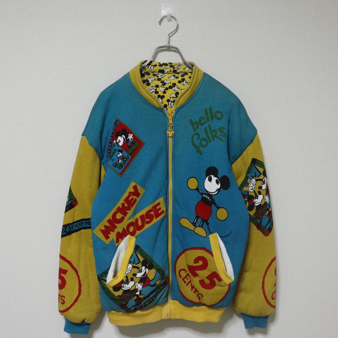 DISNEY ディズニー ミッキーマウス リバーシブル スウェット ジャケット