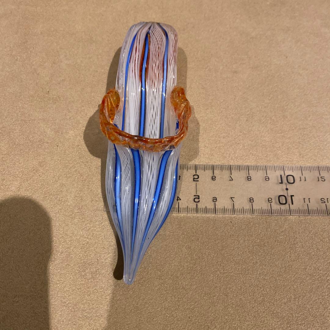 ガラス　の　靴　イタリア　ヴェネチアンガラス　ムラーノガラス　アンティーク　置物