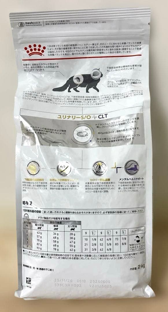 ロイヤルカナン ユリナリーS/O+CLT 2kg