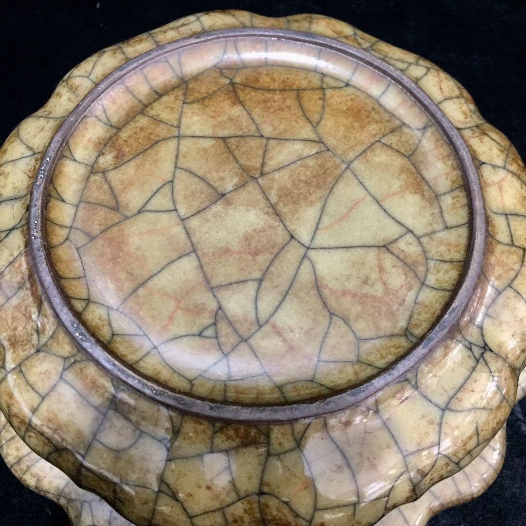 文房具　宋時代　龍文 哥窯青磁 陶器　冰裂纹 貫入