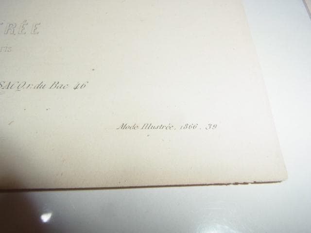 1866年銅版画◆フランス ファッション誌『ラ・モード・イリュストレ』No.39