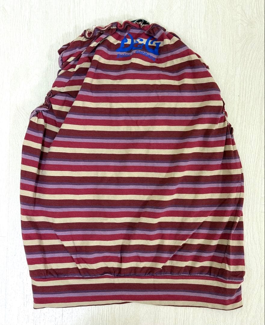 D&G ボーダー ノースリーブ タンクトップ シャツ ドルガバ