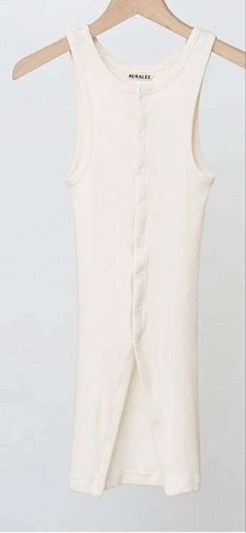 トップス AURALEE / ORGANIC SOFT RIB TANK TOP