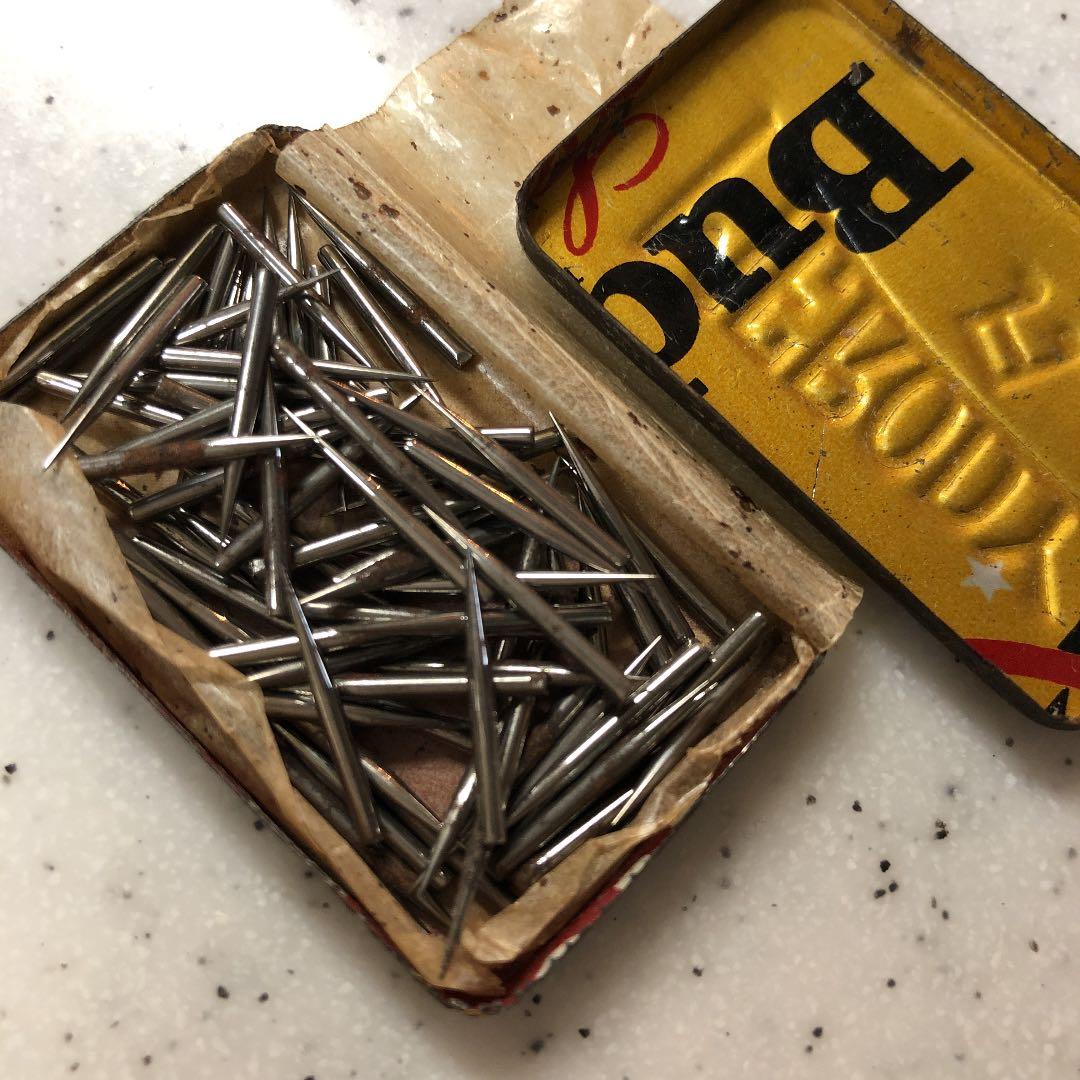 2缶セット 進駐軍廃材リサイクル Budweiser 缶 蓄音機 針