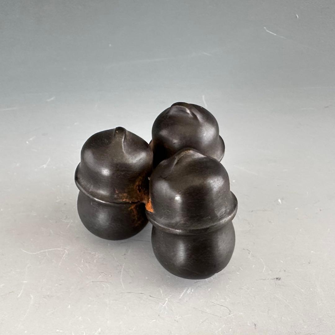 茶道具　唐銅　蓋置　3種　閑浄　共箱　鼓　扇面　三鈴　工芸品　茶の湯　稽古