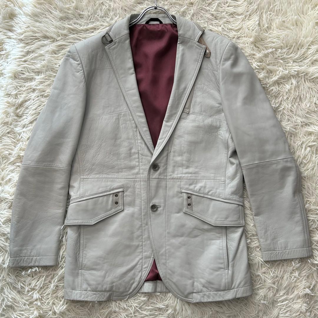 ✨ いちご ✨ バラシ レザージャケット ラムレザー 本革 サイズ48