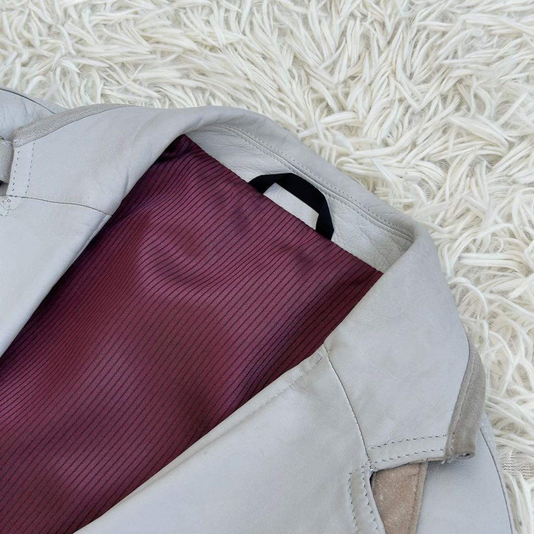 ✨ いちご ✨ バラシ レザージャケット ラムレザー 本革 サイズ48