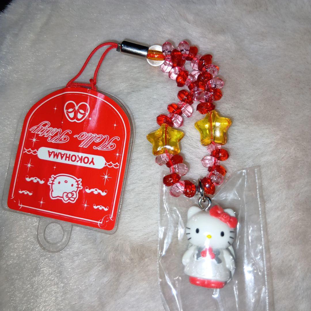 ハローキティ2000年横浜赤い靴の女の子限定 ストラップ 根付超レアミミィご当地