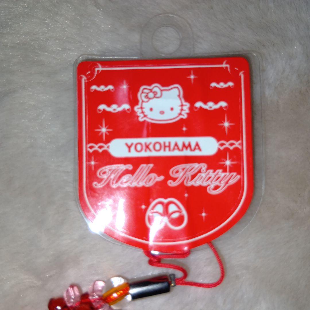 ハローキティ2000年横浜赤い靴の女の子限定 ストラップ 根付超レアミミィご当地