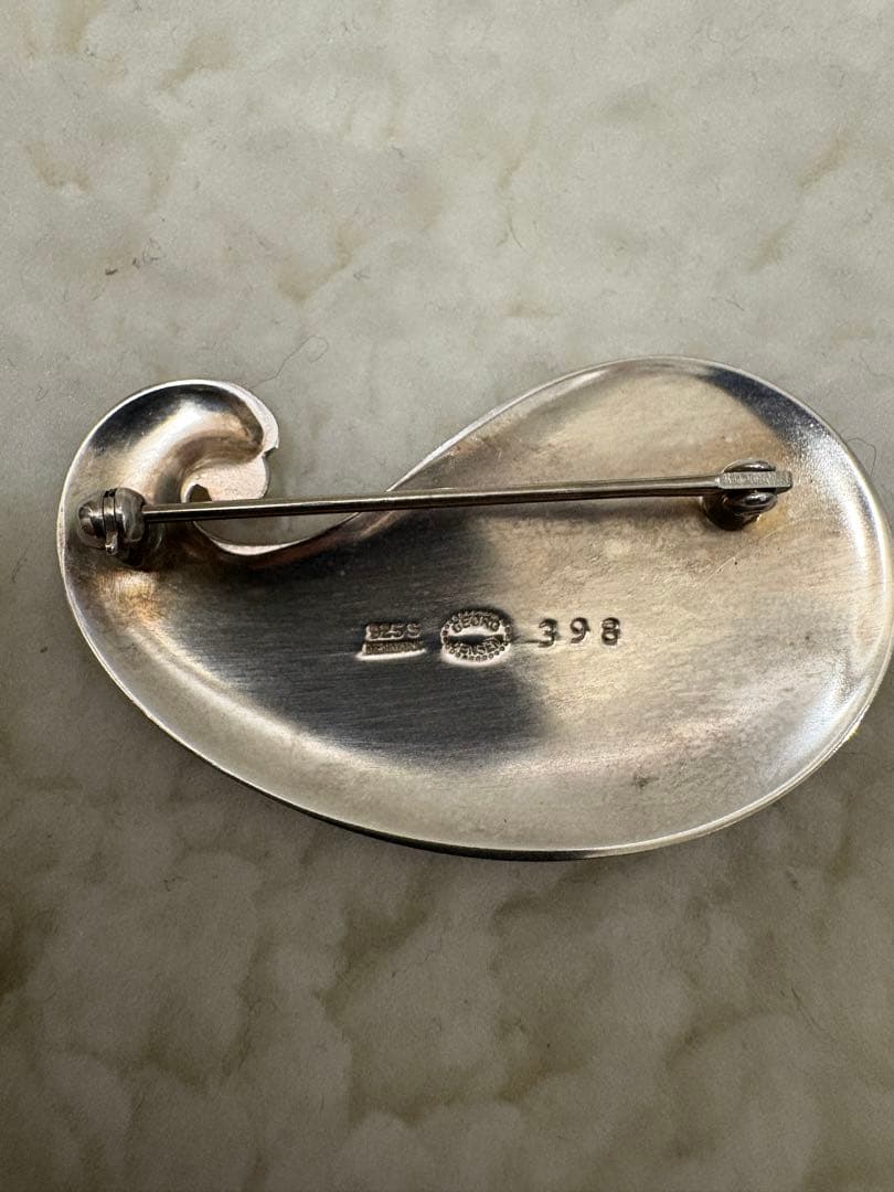 【美品】　ジョージジェンセン　  ブローチ　398