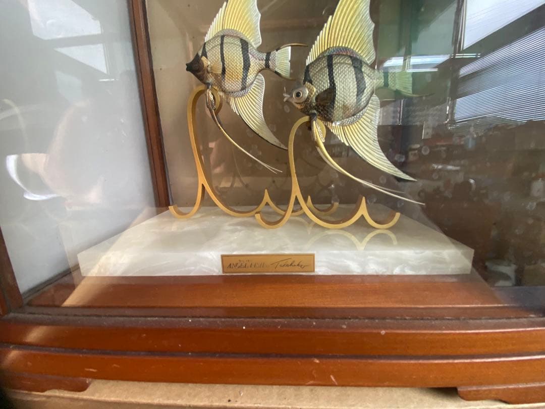 TAKEHIKO武比古　日本伝統工芸銀製エンゼルフィッシュ2号2匹44万の品