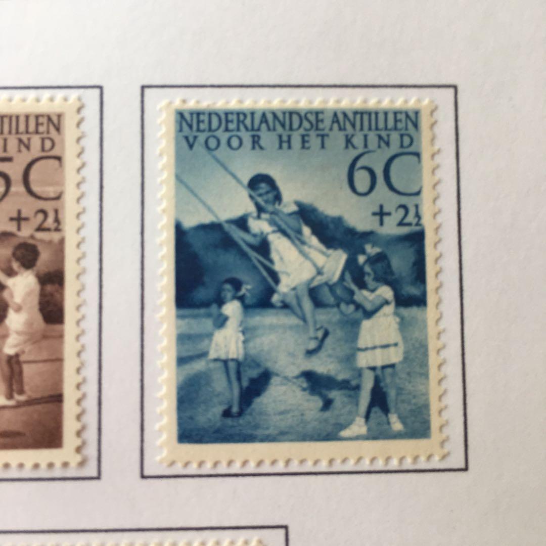 オランダ領アンティル 1951 児童福祉 寄付金付未使用5種フルセット