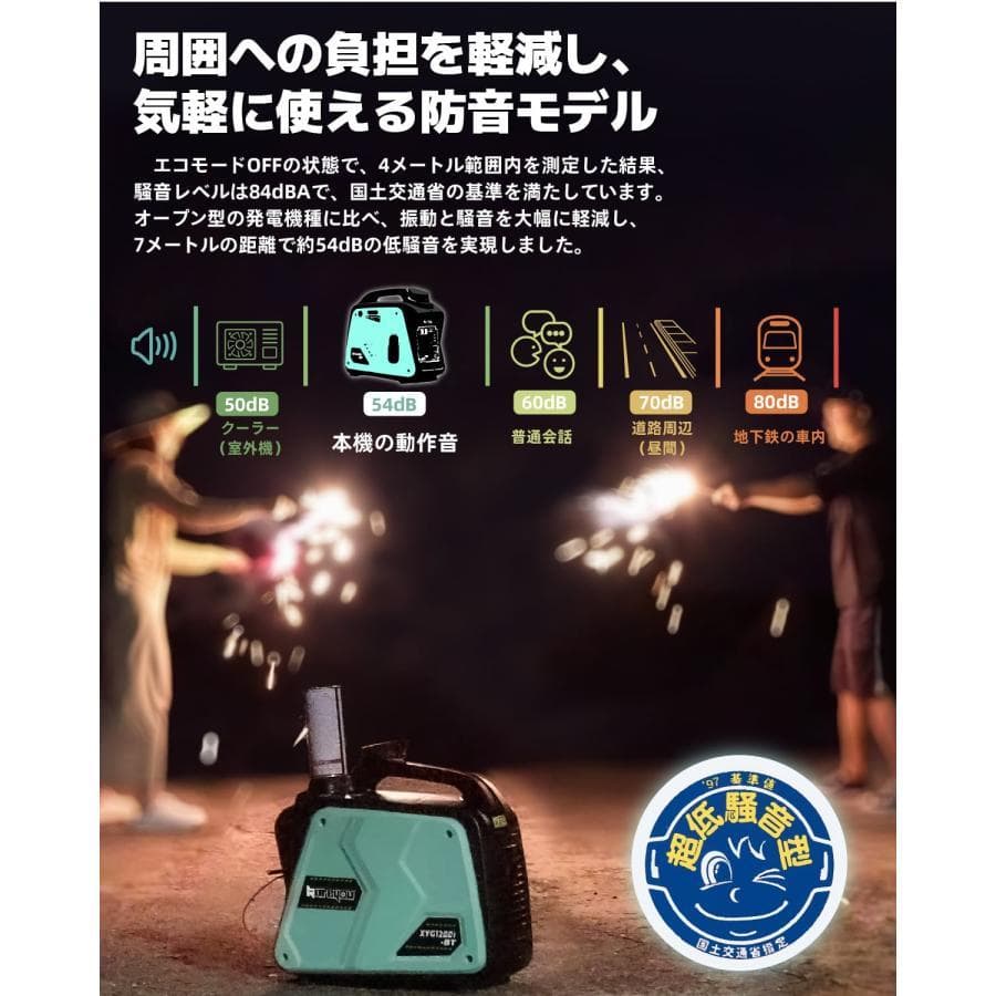 カセットボンベ式★Kareyouインバーター発電機 1.0kVA ガス発電機