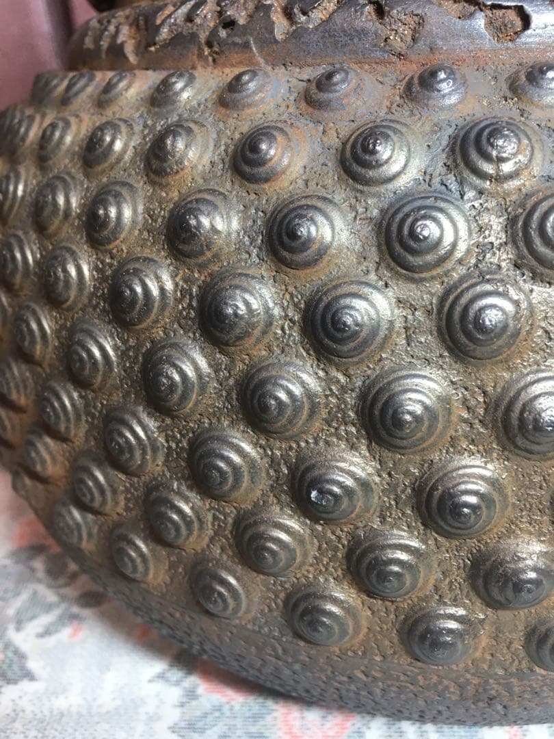 南部鉄瓶　骨董大きな鉄瓶