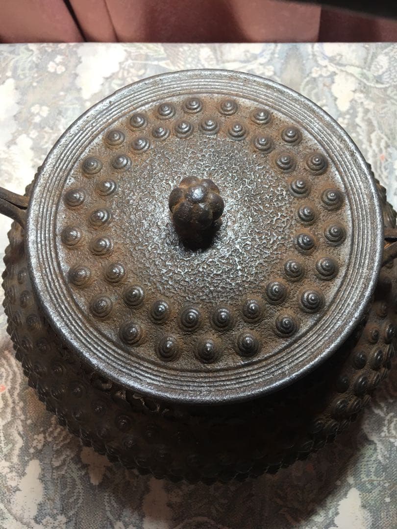 南部鉄瓶　骨董大きな鉄瓶