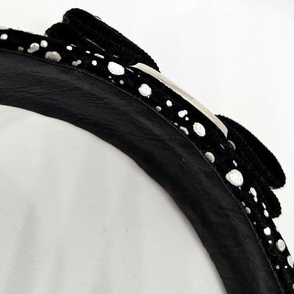 新品✨フェラガモ✨ヴァラリボン✨ドットカチューシャ✨ブラック✨シルバーペイント