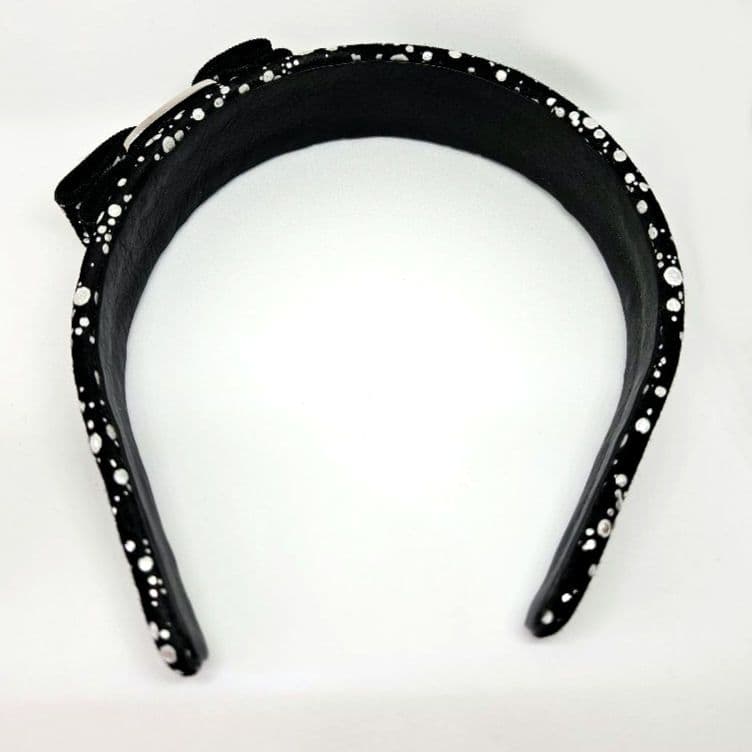 新品✨フェラガモ✨ヴァラリボン✨ドットカチューシャ✨ブラック✨シルバーペイント