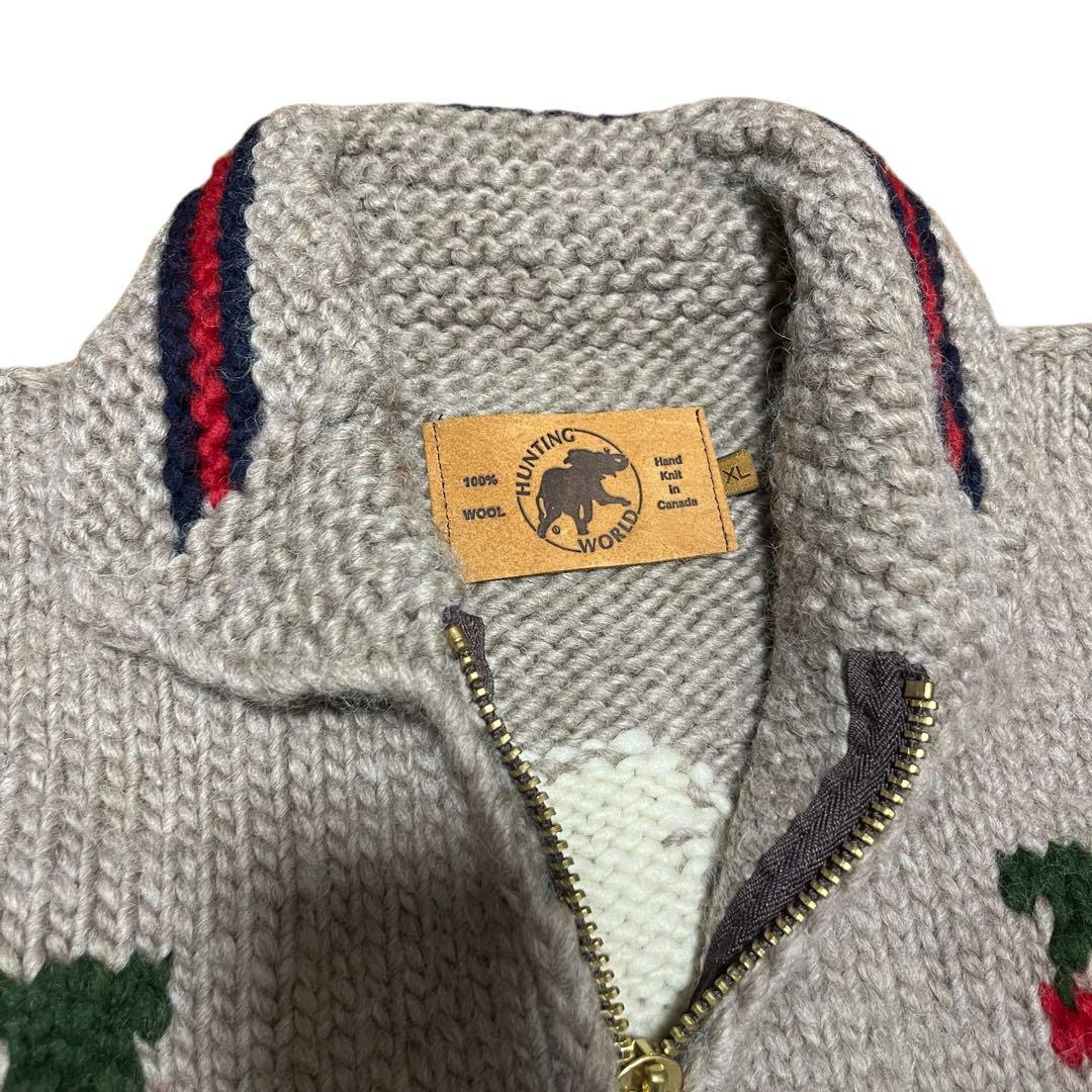 jiro未使用ハンティングワールド×カナディアンセーターカウチンニットXL