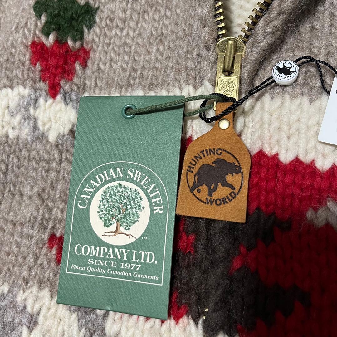 jiro未使用ハンティングワールド×カナディアンセーターカウチンニットXL