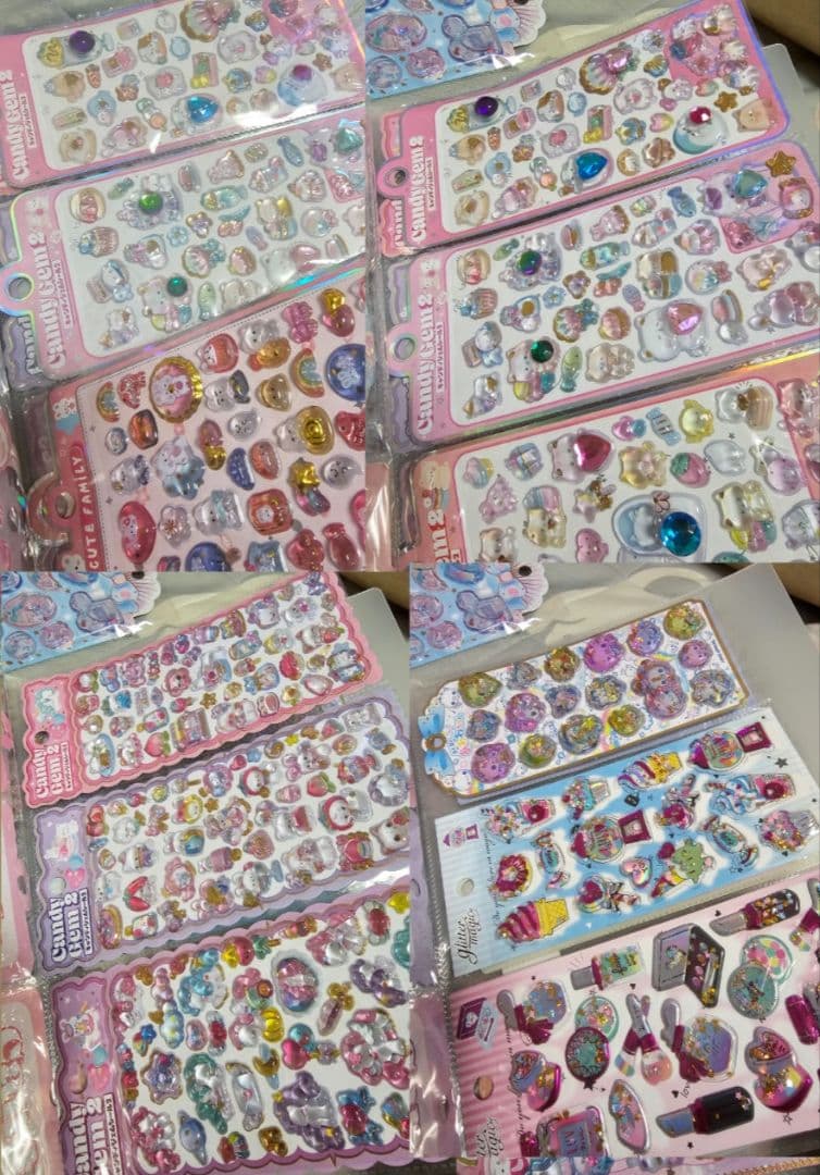 キャラクターシールセット 多色 まとめ売り ボンドロ　ウォーター　おはじき