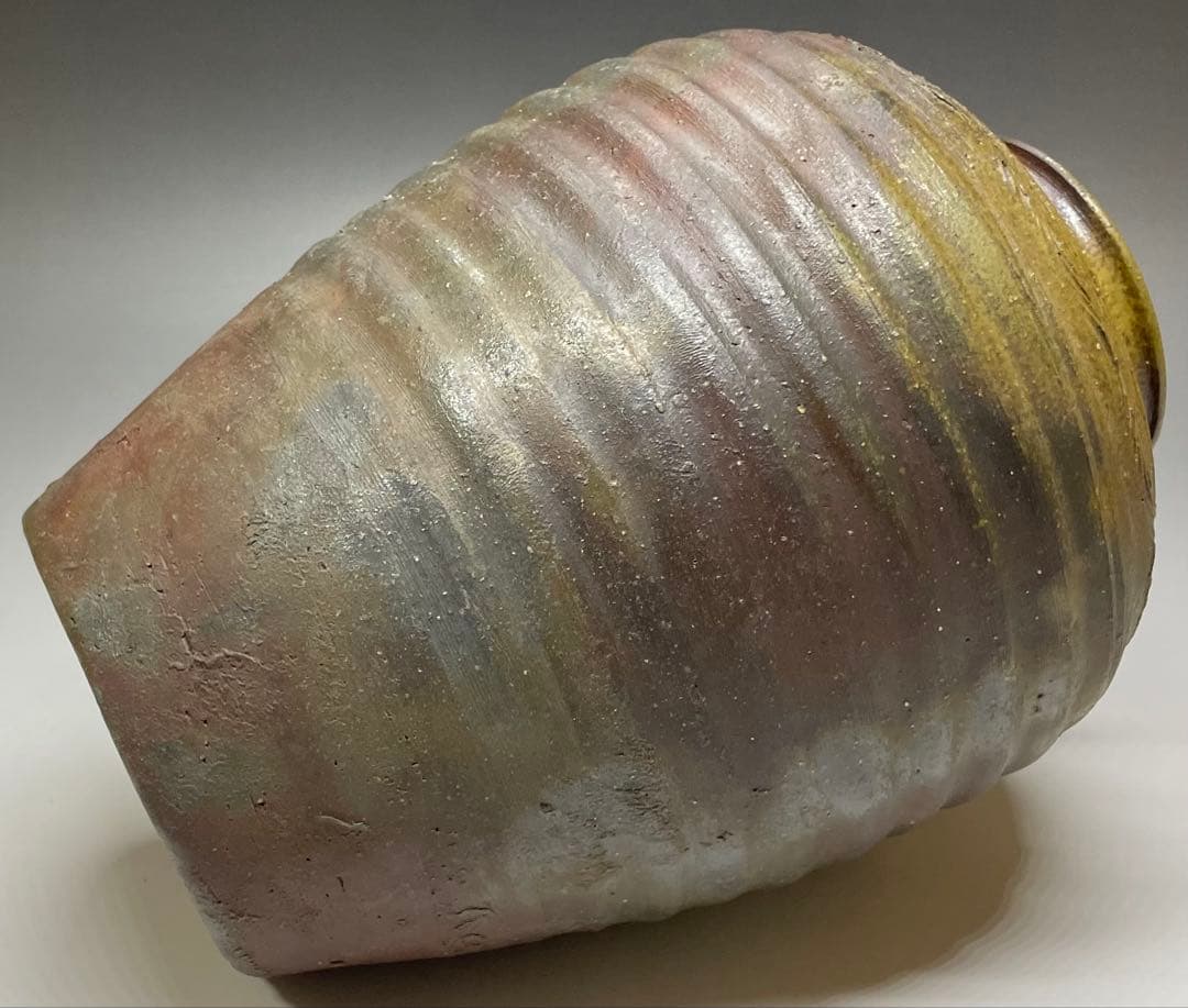 古備前　波状文壺　箱付　X593