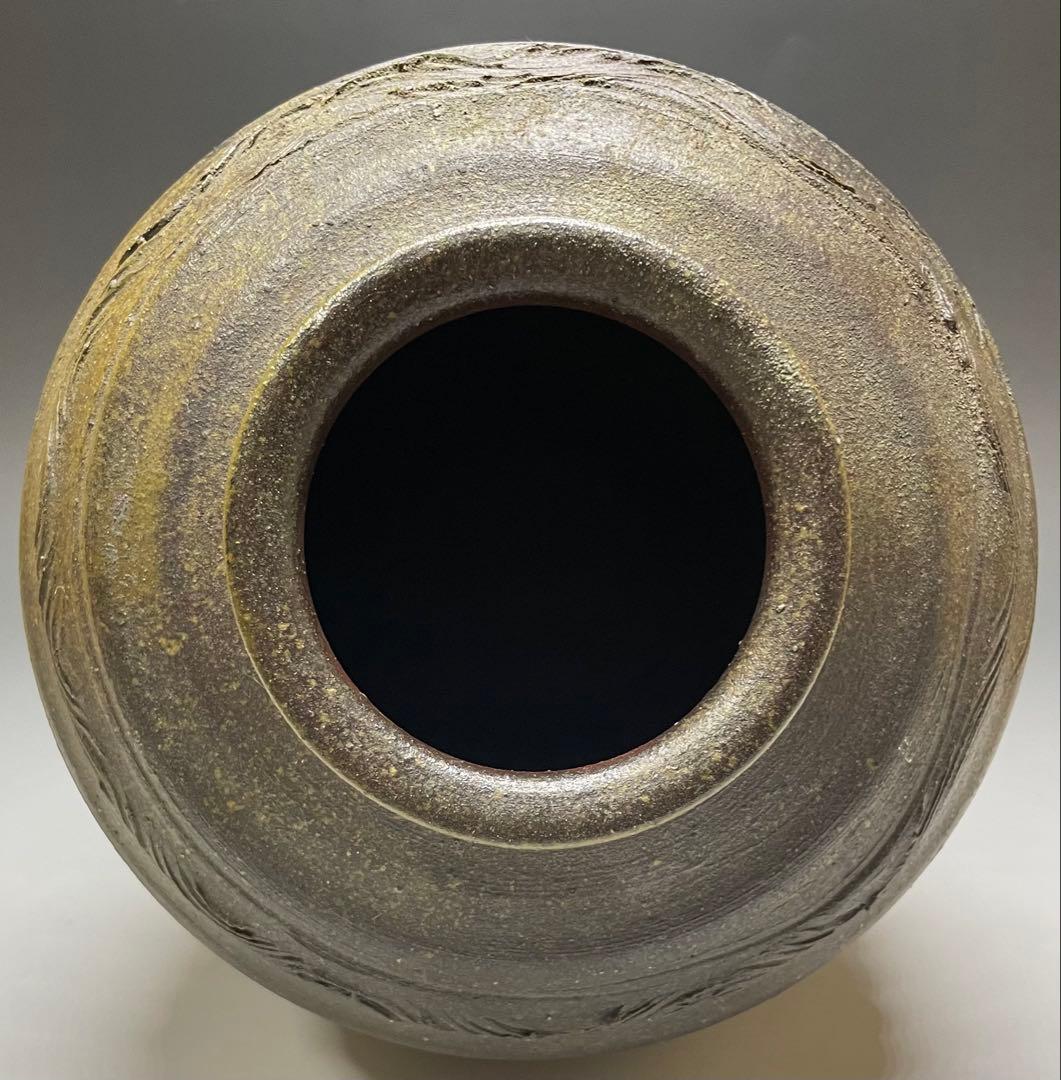 古備前　波状文壺　箱付　X593