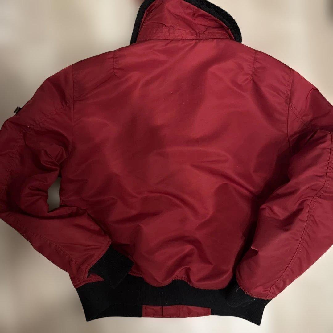 DENIM レッドファー襟ジャケット Mサイズ