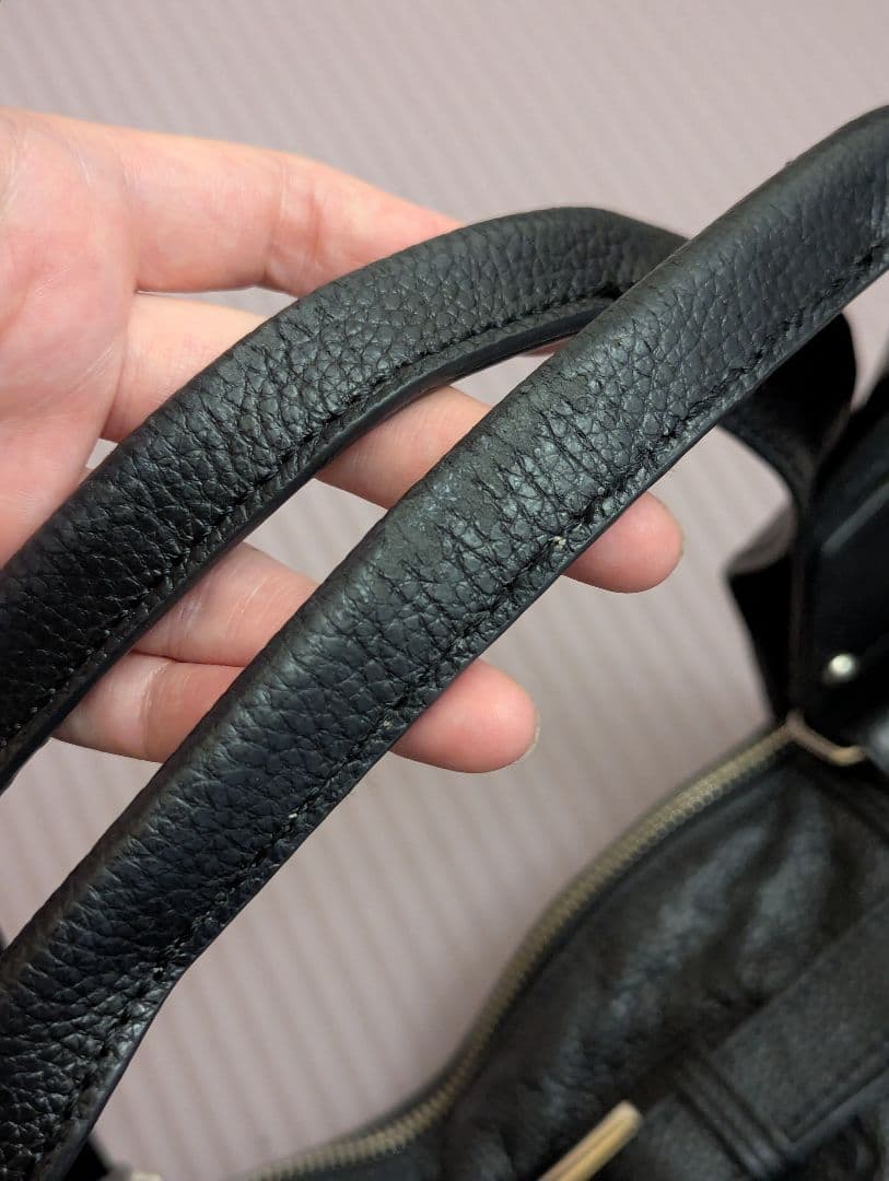 Roen ブラックドクロスタッズショルダーバッグ