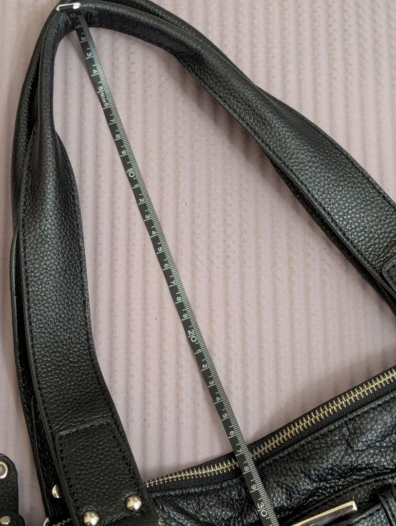 Roen ブラックドクロスタッズショルダーバッグ