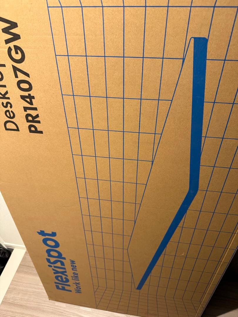 【新品未開封】FLEXISPOT 天板 メラミン化粧板 グレーウッド 140