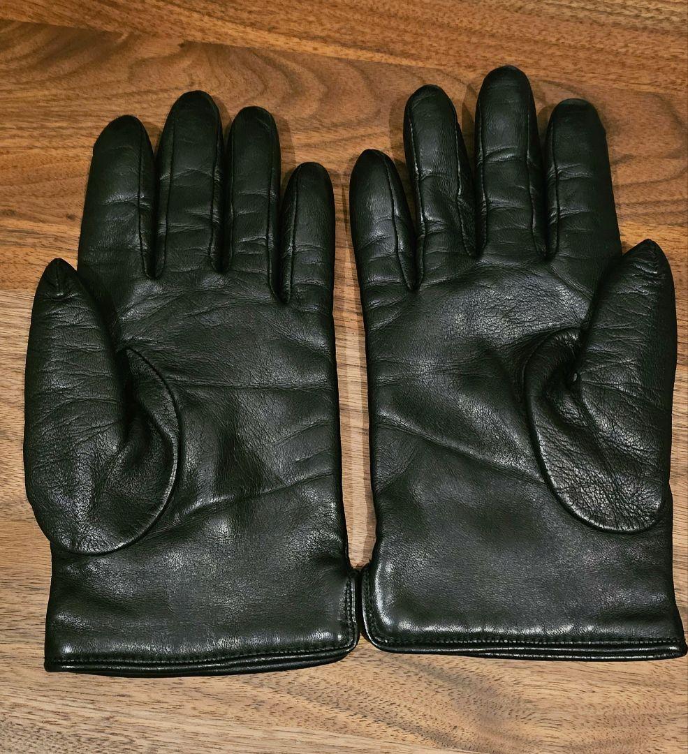 A.P.C. ブラック レザー手袋 S