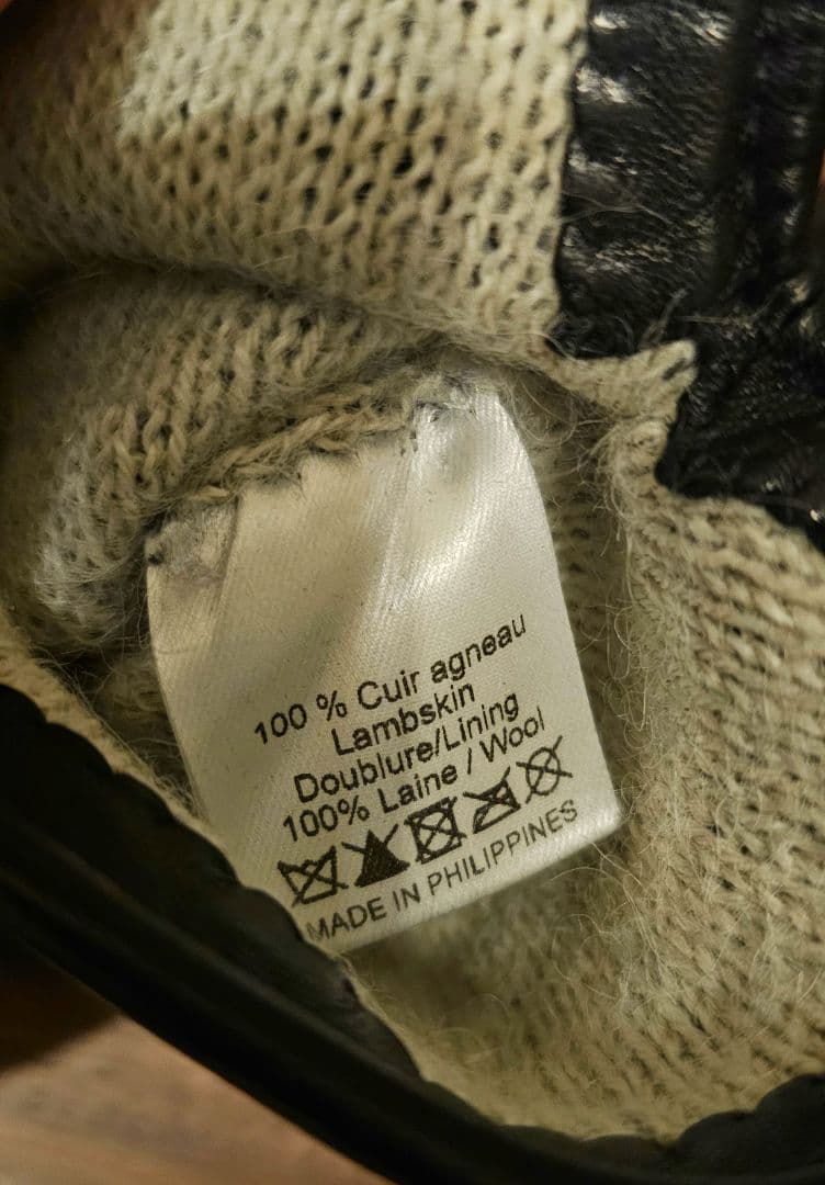 A.P.C. ブラック レザー手袋 S