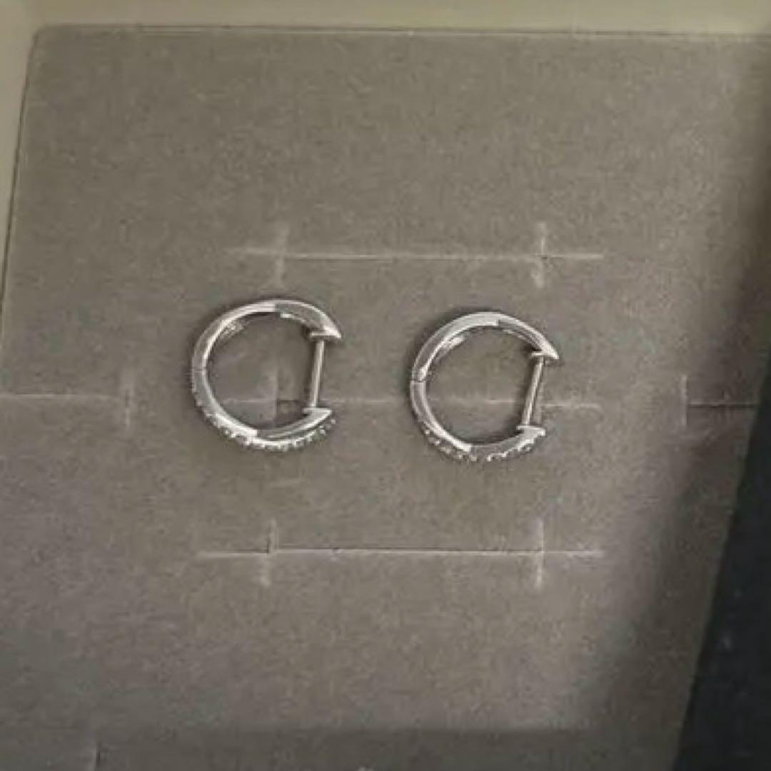 K10ホワイトゴールド ダイヤモンド ピアス