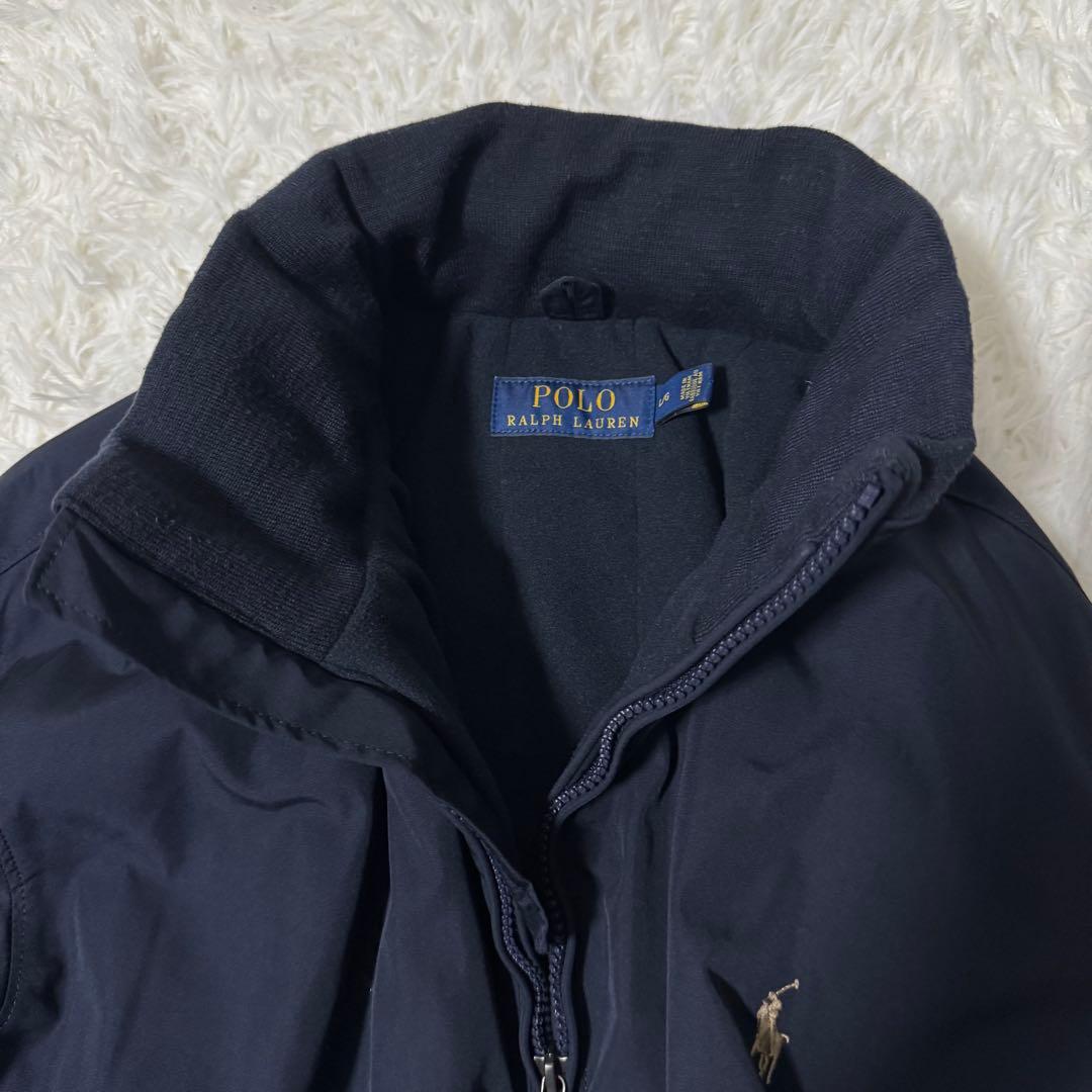美品✨ポロラルフローレン 中綿ブルゾン メンズ L サイズ ポニー刺繍 ネイビー