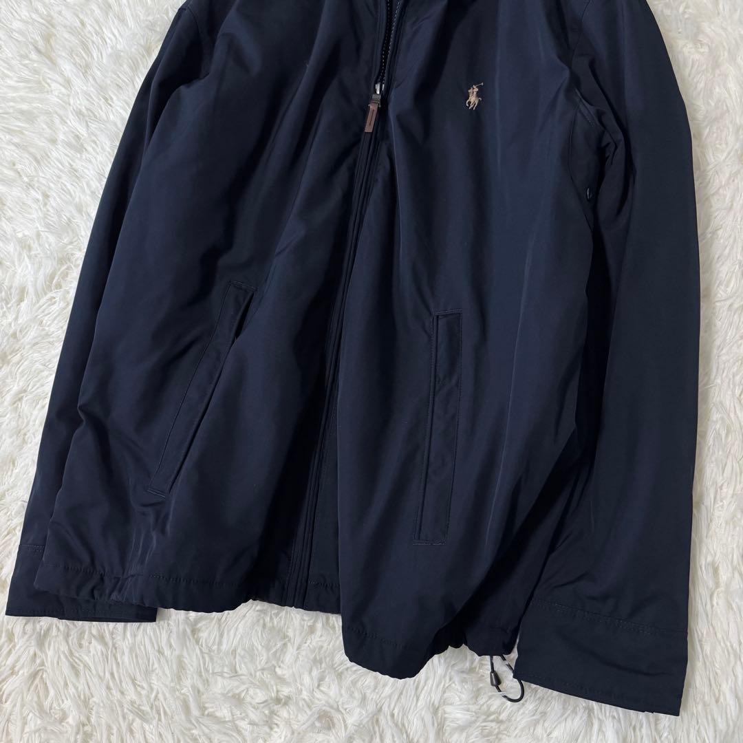 美品✨ポロラルフローレン 中綿ブルゾン メンズ L サイズ ポニー刺繍 ネイビー